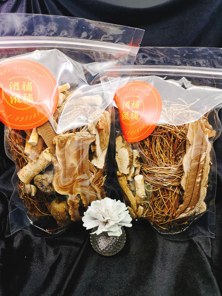 雞骨草捱夜湯包